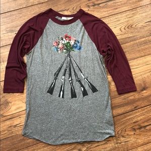 Obey 3/4 sleeve baseball tee